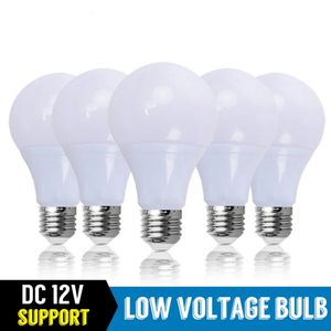 DC 12V LED電球E27ランプ3W 5W 7W 9W 12W 15WソーラーLED電球用12ボルト低電圧ランプ照明