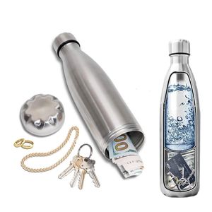 Scatole di immagazzinaggio Contenitori 750Ml Bottiglia d'acqua di deviazione Bottiglia d'acqua portatile Secret Stash Pill Organizer Può nascondere in sicurezza il posto per la chiave bonus in denaro