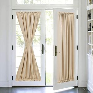 Curtain Blackout Door Luxury Quality 230GSM Soft And Thick Fabric Country House With Rod For Bedroom Living Room