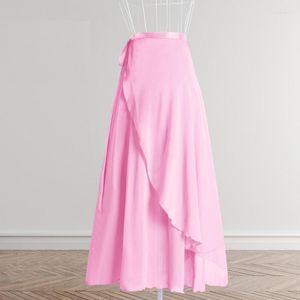 Stage Wear D0825 Adult Ballet Skirt Lace-up Half-Length Chiffon Apron Dancing Suit Gymnastic Yarn Teacher Skirts Yoga Exercise