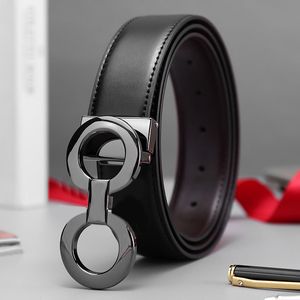 Black Mens Designer Belts Fashion Leather Luxury Belt Fashion Letters Ceinture Long Casual Accessories Jeans Metal Buckle Classic Wide Simple Women Belt