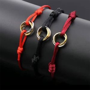 Red strap luxury bracelet men jewelry designer bracelets trendy classic accessories womens plated gold silver circle charms cjeweler love bracelets