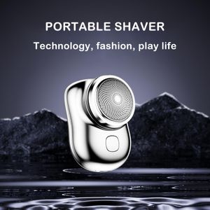 Electric Shavers Electric Razor For Men Mini Shave Portable Electric Shaver Pocket Size Portable Outdoor Smart Battery Tool 230208