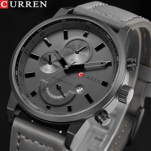 Mode Quarzuhr Männer Uhren CURREN Männliche Uhr Analog Sport Herren Armbanduhr Casual Relogio Masculino Leder Drop293G