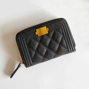Luxury Brand Designer Change Purse Card pack Cow Pickup Bag Small Fragrant Bags Zero Wallet Zipper Multi Slot and Portable Leather Document Bank Factory Direct Sale
