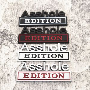 パーティーデコレーション1PC Asshole Edition Auto Truck 3D Badge Emblem Decal Auto Accessories 8x3cm用のカーステッカー