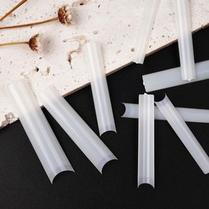 False Nails 500pcs Extra Long Square Nail Tips Full Cover Seamless Ballerina Extended UV Gel French Water Pipe Salon Fake