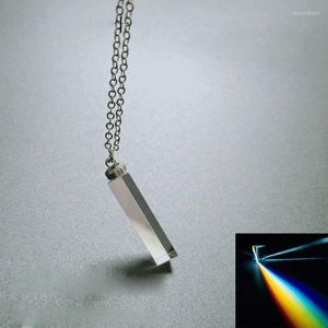 Colares pendentes Magic triangular Prism Crystal SunCatcher Clear Optical Glass Rainbow Maker Jóias X4ya