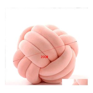 Cushion Decorative Pillow Soft Knot Cushions Bed Stuffed Home Decor Cushion Ball Plush Throw Y200723 Drop Delivery Garden Textiles206Z