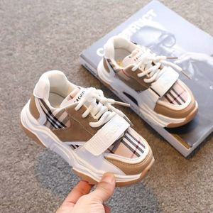 Sneakers Children Retro Autumn Winter Boys and Girls Korean Fashion Color Contrast Plaid Casual Shoes zapatos nia 230208