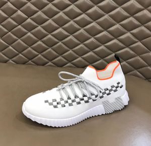 Varum￤rkesdesignskor Herrens mode stickade sportskor gummi yttersula sneakers sn￶rning l￶pskor dunk bekv￤m andningsbara avslappnade skor storlek38-44