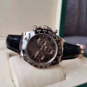 2021 -Wysokiej jakości zegarki Nowe męskie zegarki rzadkie czekoladowe tarczy Model 2813 Ceramiczna ramka Automatyczna odzież męska 236k
