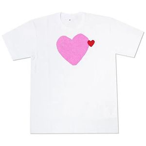 Broderade kärleksögon Pure Cotton White Red Heart Kortärmad tshirts pojkar och flickor förlorar casual tshirt toppspel designer mens t-shirts älskar t-shirttxuo