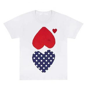 Play designer mass camisetas infantis e bordados olhos de amor puro algodão branco coração coração curto tshirts meninos e meninas solto camiseta casual tamanho superior 80-150 d6