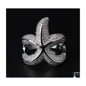 Anelli a fascia per donna Uomo 925 Sier Personalizzabile Moda personalizzata Starfish Compleanno Matrimonio Drop Delivery Jewelry Dhcux
