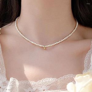 Anhänger Halsketten WUKALO Elegante große weiße Imitation Perlen Perlen Halsband Schlüsselbein Kette Halskette für Frauen Hochzeit Schmuck Kragen