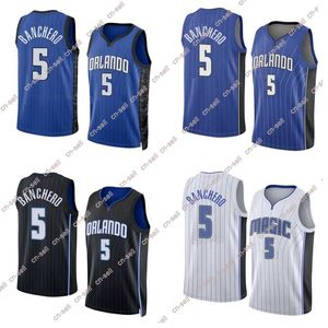 Maglia basket Paolo Banchero OrlandoS MagicS stagione 2022-23 bianco nero city Maglie uomo donna bambino personalizzate