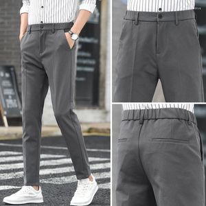 Pantaloni da uomo 929-2023 Pantaloni da uomo dritti casual leggeri da lavoro slim a 9 punti primaverili e autunnali