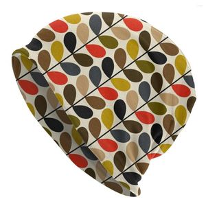 Berets Orla Kiely Multi Stem Bonnet Homme Hip Hop Kniting Skullies Czapka czapka zima ciepłe skandynawskie wzór glebi czapki czapki