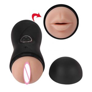 Sex Toy Massager Vibrator Automatisk manlig Masturbator Dual Use Masturbation Cup med 10 lägen som drivs för män Vagina Sleeve Blow Jobleksaker