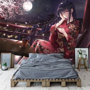 Encantador sakura girl fondos de pantalla personalizado anime japonés PO Wallpaper 3d Wall Papers Mural Girls Kids Bedroom Cosplay Papel D2906