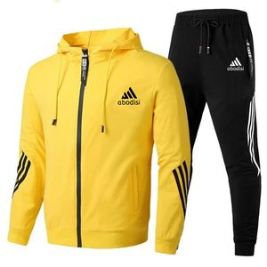 Tracksuits Sweat Suits Autumn Winter Tech Fleece Hoodies Mens Jogger Jackets Pants Set Sporting Woman Fashion Top Coat