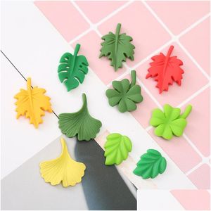 Andere 30 Teile/los Mticolor Flatback Harz Komponenten Blatt Halskette Ohrring Charms Diy Scrapbooking Verzierung Dekoration Handwerk Dr Dhgtc