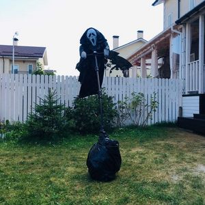 Other Festive Party Supplies Garden Ghostface Scream Scarecrow Yard Hanging Scary Halloween Repeller Bird Insect Repellent Scarecaper 230208