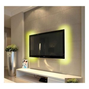 LED Şeritler Brelong 3528SMD RGB Light Strip TV Arka Plan Bluetooth Uygulama Kontrolü Dimmable Bare Tahta Su Geçirmez Damla Teslimat L DHRWT