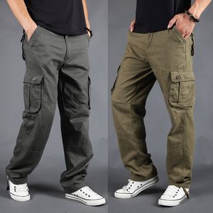 Pantaloni cargo da uomo Casual Tasche multiple Pantaloni tattici militari Capispalla da uomo Pantaloni dritti dell'esercito Pantaloni lunghi Abbigliamento da uomo