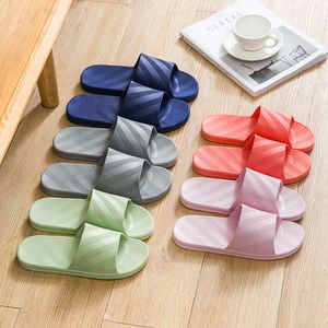 2023 Slippers Mens and womens household bath bathroom slippers anti-odor summer thick sole new plastic slippers soft Non-slip Foam rubber red black blue
