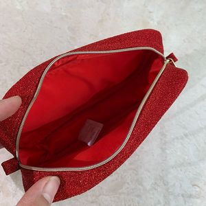 Dragkedja Sminkväska Mode Kosmetika Hållare Bright Läppstift Clutch Travel Toalettsaker Förvaringslåda Julklapp