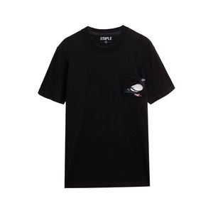 남자 t 셔츠와 여자 티스 스트리트 포켓 비둘기 자수 면화 커플 짧은 슬리브 티셔츠