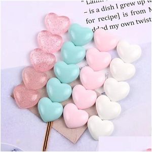 Other 30Pcs Mixed Resin Components Pink Heart Decoration Crafts Beads Flatback Cabochon Scrapbook Diy Embellishments Accessories Butt Ub