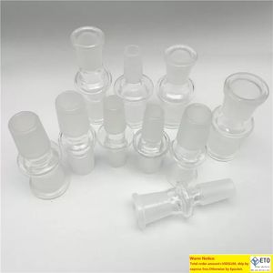 Adattatore da giunto di vetro femmina da 14 mm a 18 mm per le piattaforme ad olio Adattatori di bong di vetro con convertitore di bong con bocca di smerigliatrice