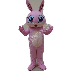 Halloween Pink Bunny Mascot Costumes Cartoon Character Outfit Suit Xmas Outdoor Party Outfit Adult Size Promotional Advertising Clothings