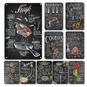 Delicate Fast Food Metal Plate Tin Sign Plaque Vintage Restaurant Home Bar Cafe Kitchen Metal Poster Wall Decor Accessories funny metal signs Size 30X20CM w02