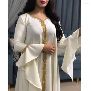 Etnik Giyim Abaya Müslüman Elbise Dubai Türkiye Pakistanlı Kadın Avrupa İslam Moda Femme Vestidos Kaftan Dua Giysisi