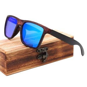 Sunglasses 2023 Mens Polarized Mirror Lens Handmade Natural Bamboo Sun Glasses Male Brand Design Colorful Shades HandmadeSunglasses