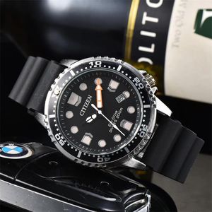 Zegarki na rękę Fashion Promaster Diver Series Eco-Drive męski kwarcowy trzypinowy zegarek z kalendarzem na taśmie z pudełkiem