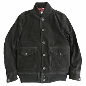 Erkekler deri sahte vintage erkek takım elbise blazer süet ceketler retro erkek cowhide ceketler uçuş mans kışa artı boyut 5xl paltolar 2023