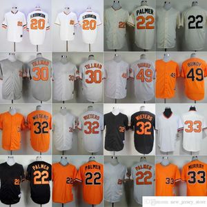 영화 빈티지 22 Jim Palmer 야구 유니폼 스티치 통기성 스포츠 20 Frank Robinson 30 Chris Tillman 32 Matt Wieters 33 Eddie Murray 49 Dylan Bundy