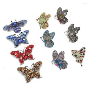 Brosches Fashion Insect Series Brosch Women Delicate Little Bee Butterfly Crystal Rhinestone Pin smycken gåvor till tjej