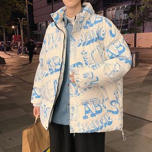 Jaquetas masculinas streetwear hip hop bolha coreano sólido quente impermeável esqui engrossar parkas confortável inverno puffer 230207