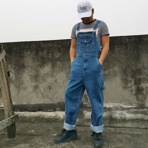 Men S Jeans Men Dżins kombinezon kombinezon duży rozmiar paska proste spodnie niebieskie dżinsy więcej rozmiarów 30 44 230207