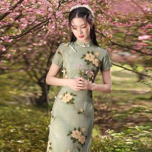 Ethnische Kleidung, weiblich, elegant, Cheongsam, Retro-Temperament, junges Mädchen, Kleid, verbessertes Qipao, moderne Frauen, sexy, chinesisches traditionelles Kleid, Ethni