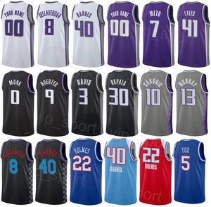 حصلت المدينة المطبوعة على كرة السلة Deaaron Fox Jerseys 5 Davion Mitchell 15 Richaun Holmes 22 Chimezie Metu 7 Keegan Murray 13 Harrison Barnes 40 Jeremy Lamb 26 Men