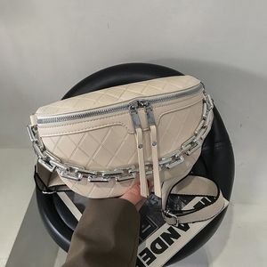 Waist Bags Chain Fanny pack Women Leather Luxury Brand Chest Mini Female Belt Fashion Ladies Shoulder Crossbody 230208