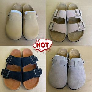 Boston Sandals women Clogs Slippers Designer Slides Germany Cork sandal fur slide mens Loafers Shoes womens Leather Suede Taupe slipper Arizona Tow-strap Sandal