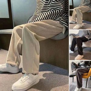 Men's Pants Men Trousers Winter Mid Rise Keep Warm Relaxed Fit Draping Sweatpants